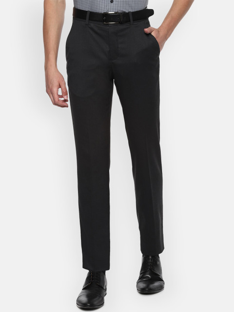 

Louis Philippe Men Black Slim Fit Formal Trousers