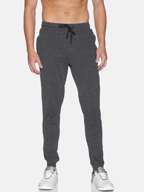 

Campus Sutra Men Charcoal Grey Solid Cotton Straight-Fit Joggers