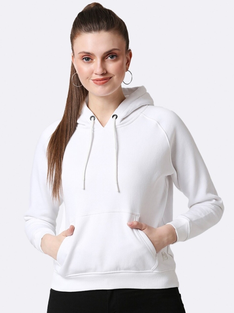 

Bewakoof Women White Cotton Sweatshirt