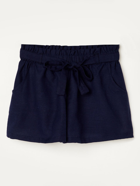 

Fame Forever by Lifestyle Girls Navy Blue Mid-Rise Regular Shorts