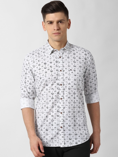 

Peter England Casuals Men White Printed Casual Shirt