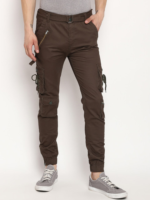 

V2 Value & Variety Men Brown Cargos Trousers