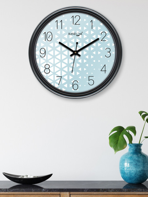 

RANDOM Blue & White Printed Contemporary Wall Clock