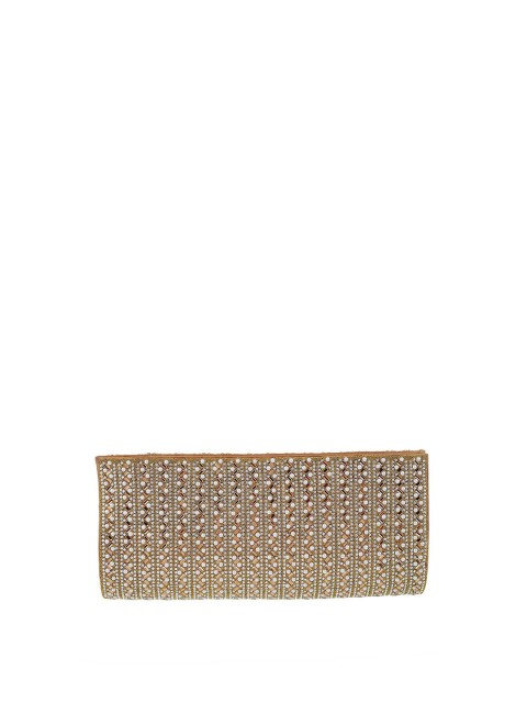 

Mochi Gold & White Embellished Purse Clutch