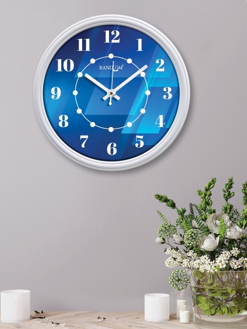 

RANDOM Blue & White Printed Contemporary Wall Clock