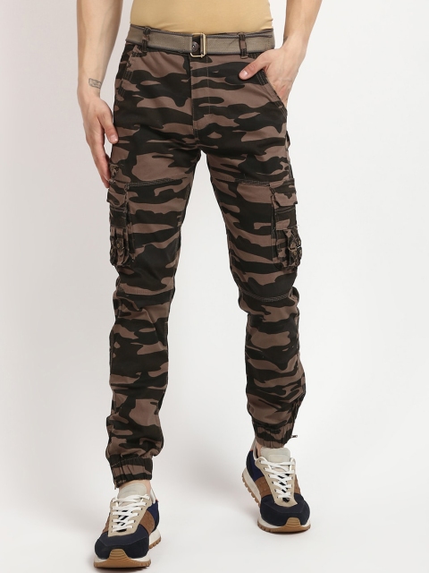 

V2 Value & Variety Men Khaki Camouflage Printed Cargos Cotton Trousers