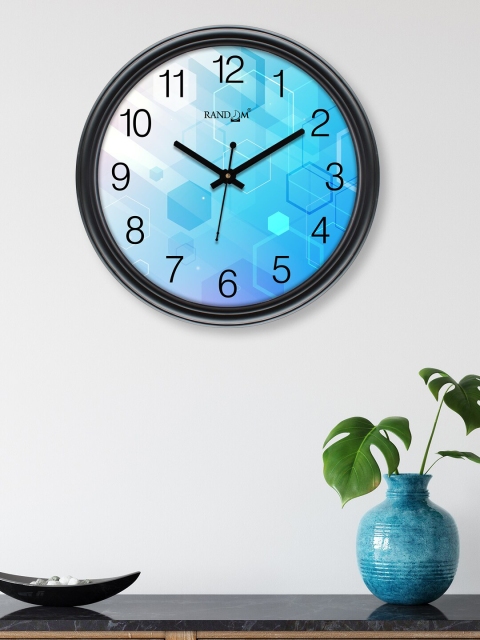 

RANDOM Blue & White Printed Contemporary 30.48 Wall Clock