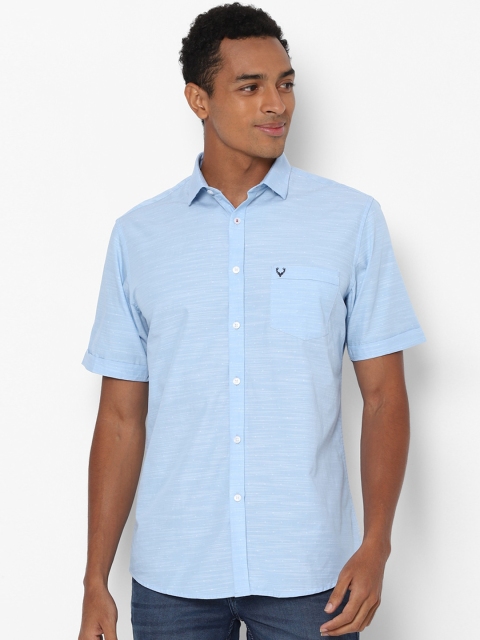 

Allen Solly Men Blue Slim Fit Multi Stripes Printed Casual Shirt