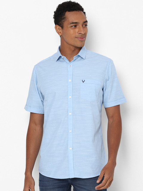 

Allen Solly Men Blue Slim Fit Horizontal Stripes Printed Casual Shirt