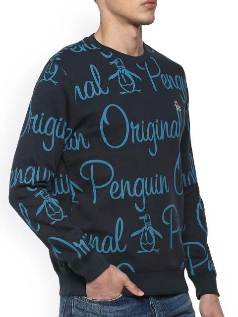 

Original Penguin Men Blue Printed Sweatshirt