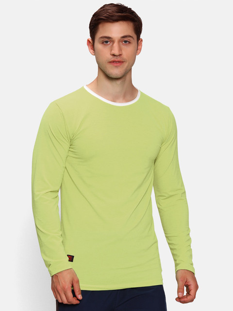 

V2 Value & Variety Men Green Cotton T-shirt