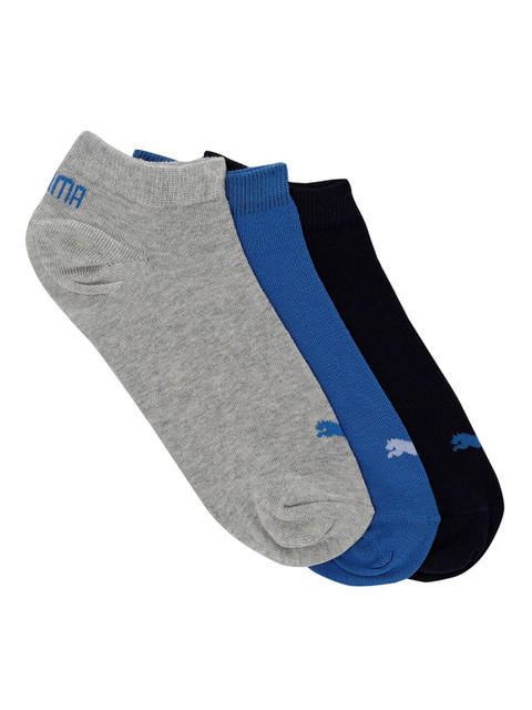 

Puma Unisex Pack Of 3 Solid Shoe Liners, Blue