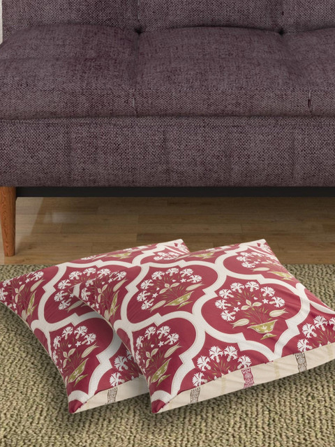 

Home Centre Red & Beige Gulnaaz Printed Cotton Cushion