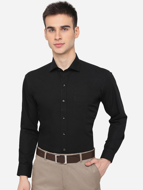 

Greenfibre Men Black Slim Fit Formal Shirt