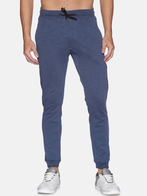

Campus Sutra Men Blue Solid Cotton Straight-Fit Sports Joggers