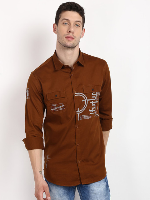 

V2 Value & Variety Men Brown Slim Fit Casual Shirt