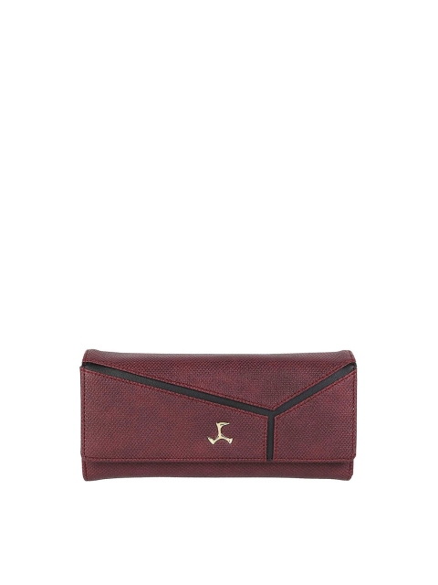 

Mochi Maroon Colourblocked Purse Clutch