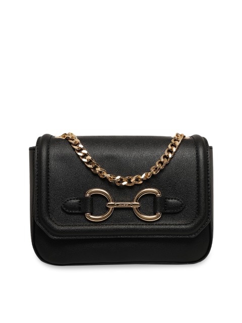 

ALDO Black PU Structured Sling Bag