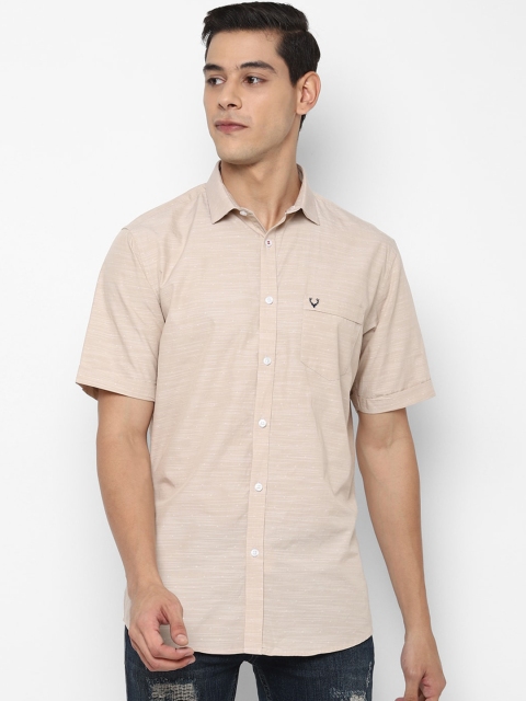 

Allen Solly Men Beige Slim Fit Horizontal Stripes Printed Casual Shirt
