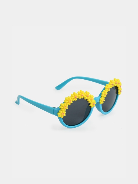 

DukieKooky Girls Black UV Protected Lens & Blue Round Sunglasses 900328