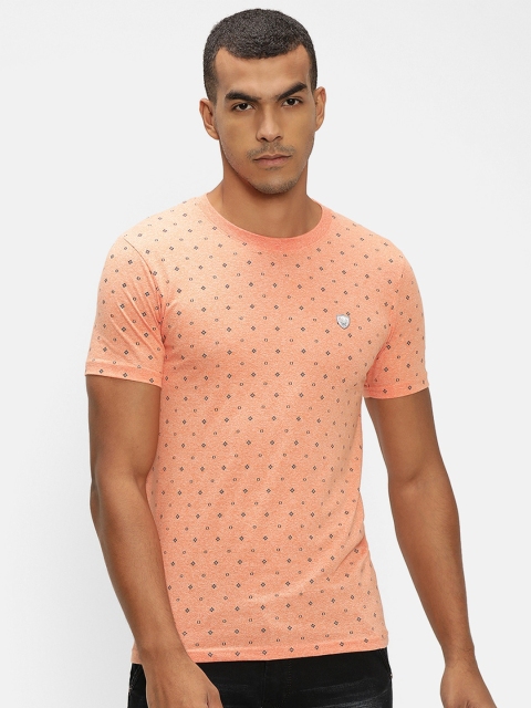 

V2 Value & Variety Men Orange Printed T-shirt