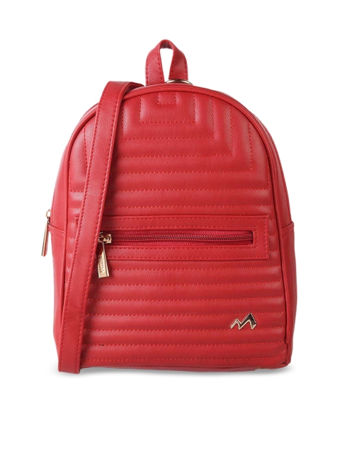 

Metro Red Textured PU Structured Shoulder Bag with Quilted