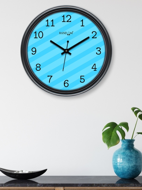 

RANDOM Black & Blue Printed Contemporary 30.48 cm Wall Clock