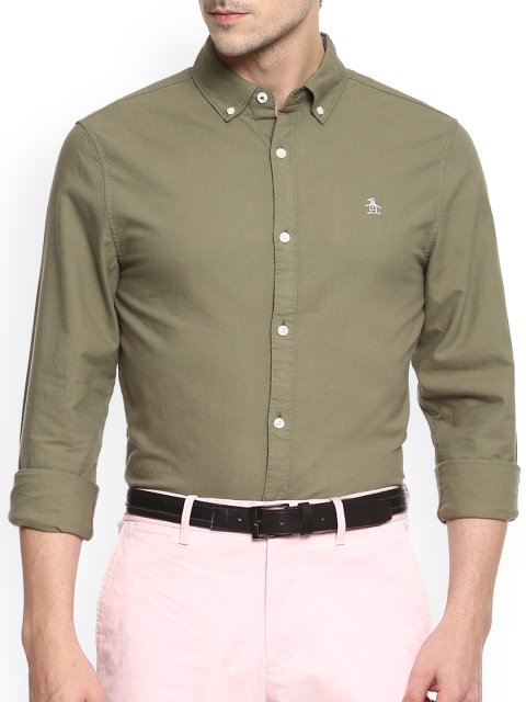 

Original Penguin Men Green Casual Shirt, Olive