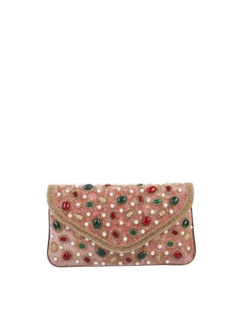 

Metro Peach & Green Embellished Purse Clutch