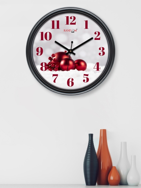 

RANDOM Black & Red Printed Contemporary 30 cm Analogue Wall Clock