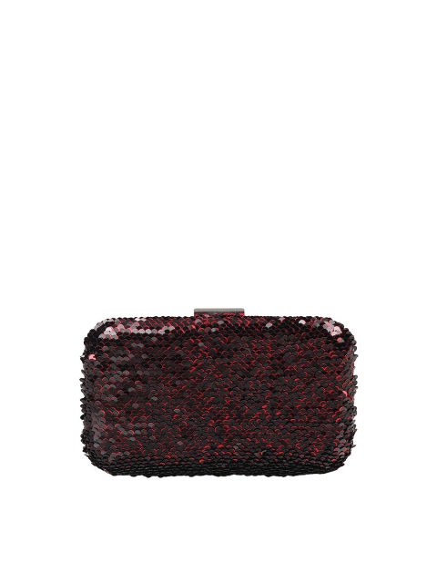 

Metro Black & Red Embellished Box Clutch