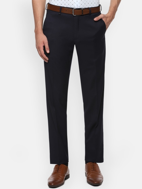 

Van Heusen Men Navy Blue Formal Trousers