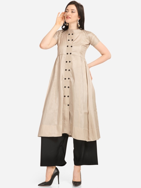 

SAADHVI Women Beige Kurta with Palazzos