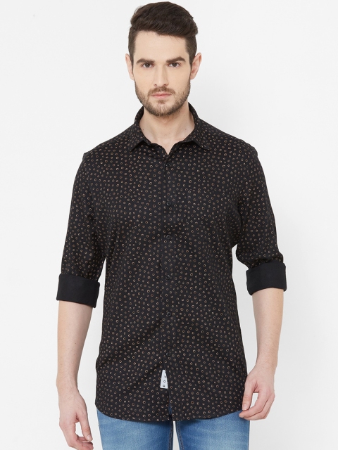 

EVOQ Men Black Printed Casual Shirt