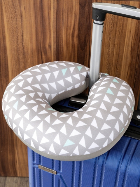 

Home Centre Grey & White Printed Travel Bean Fill Neck Pillow