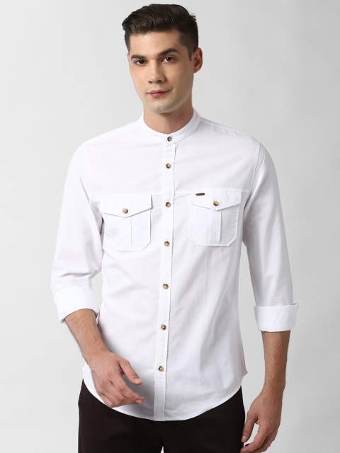 

Peter England Casuals Men White Slim Fit Casual Shirt