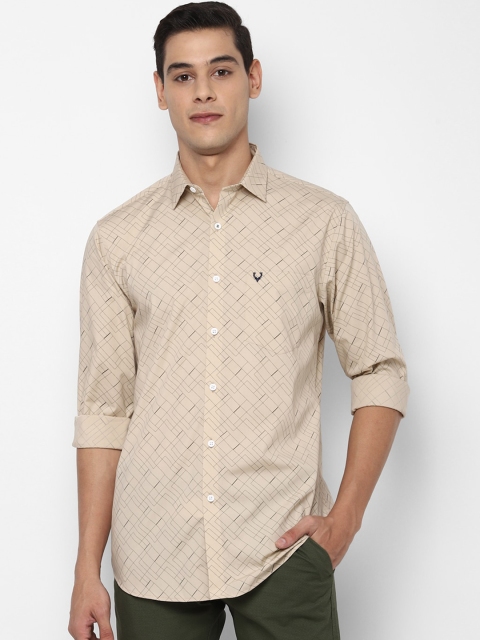 

Allen Solly Men Beige Slim Fit Printed Casual Shirt