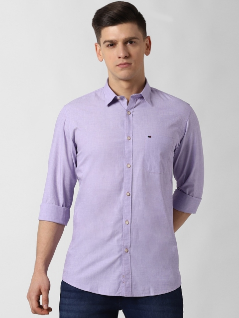 

Peter England Casuals Men Purple Casual Shirt