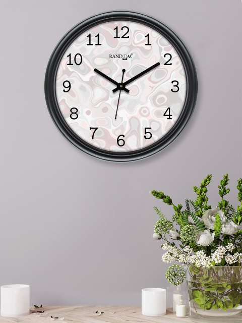 

RANDOM White & Pink Printed Contemporary 30 cm Analogue Wall Clock