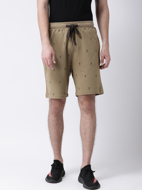 

Club York Men Beige Printed Mid-Rise Regular Shorts