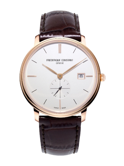 

Frederique Constant Men Rose-Gold Dial & Brown Leather Straps Analogue Watch