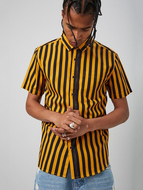 

FOREVER 21 Men Multi Striped Casual Shirt