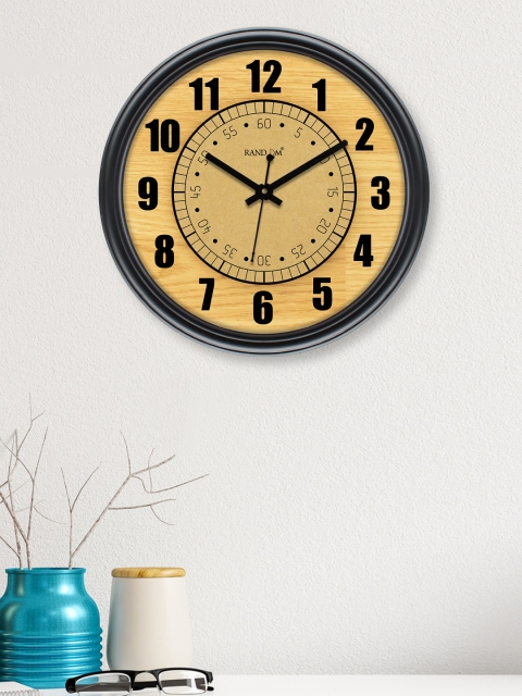 

RANDOM Beige & Black Printed Contemporary 30.48 Cm Wall Clock