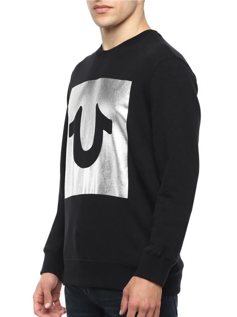 

True Religion Men Navy Blue Printed Sweatshirt