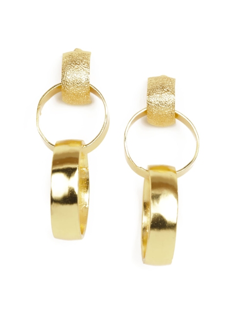 

NAMASYA Gold-Plated Handcrafted Contemporary Drop Earrings