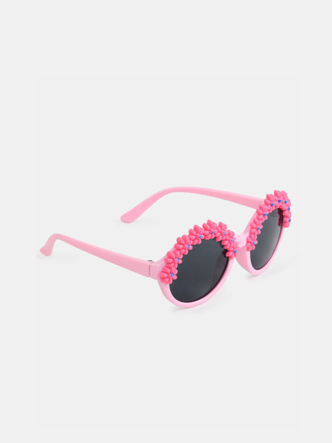 

DukieKooky Girls Black Lens & Pink Round Sunglasses with UV Protected Lens 900327-Black