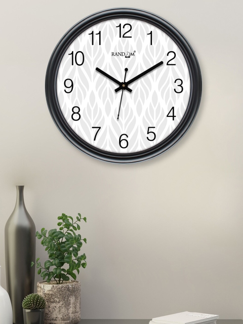 

RANDOM White & Grey Printed Contemporary Wall Clock