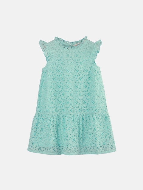 

Beebay Green Ruffled Drop-Waist Dress