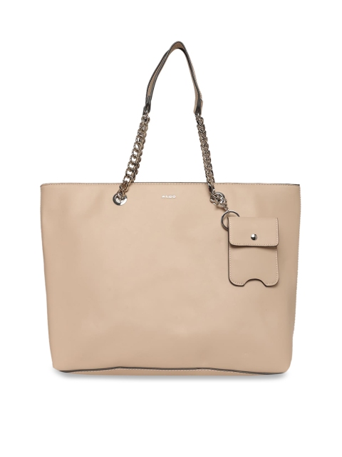 

ALDO Beige PU Structured Shoulder Bag