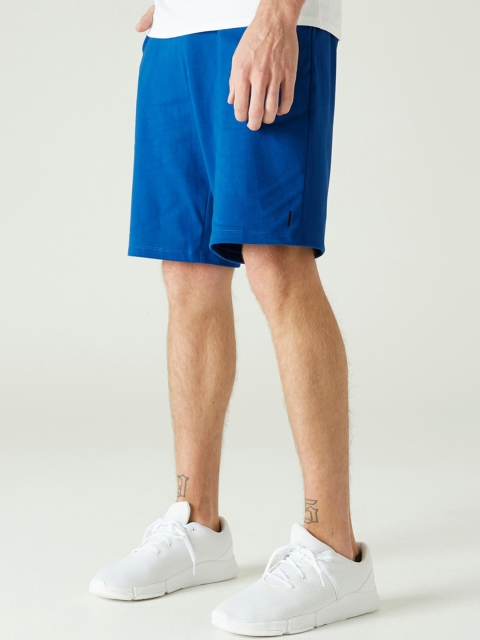 

NYAMBA By Decathlon Men Blue Mid-Rise Pilates Shorts